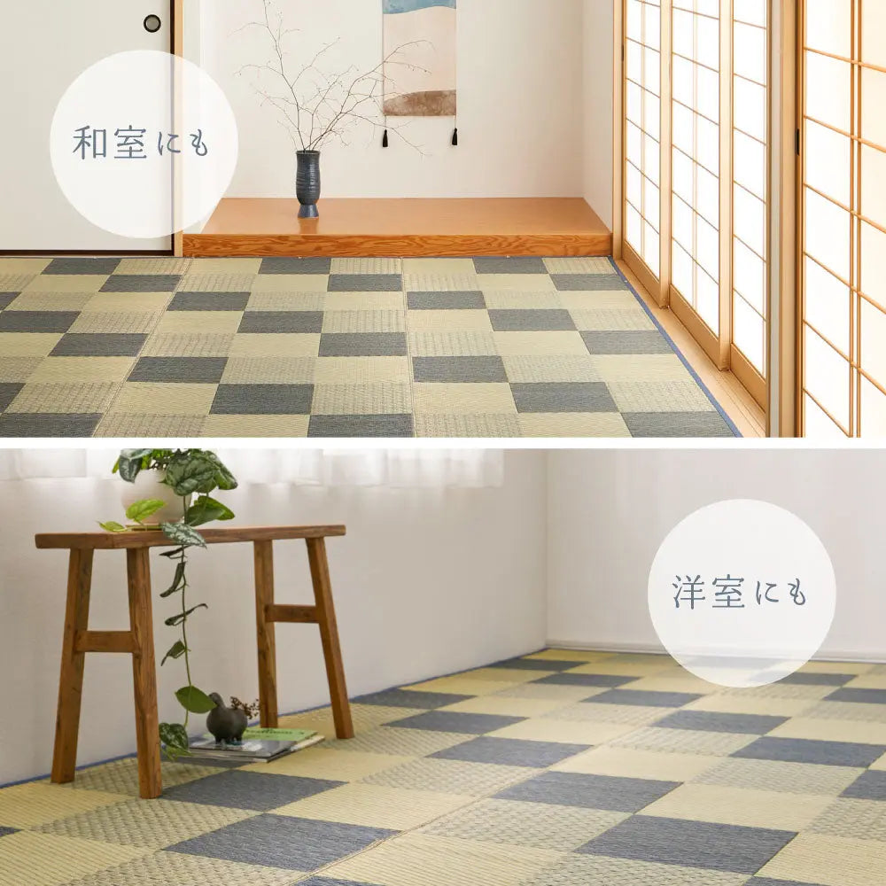 国産い草カーペット せとのと 倉ノ戸 本間 8帖 8畳 柄上敷き 花ござ い草ラグ HAGIHARA