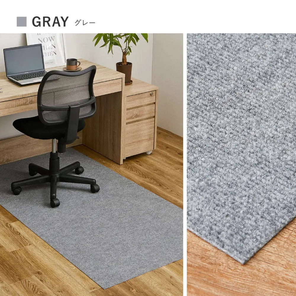 吸着 チェアマット 約90×180cm フリーカット カットできる 薄手 洗える 幅90cm デスク下 キャスター 床 傷防止 無地 HAGIHARA