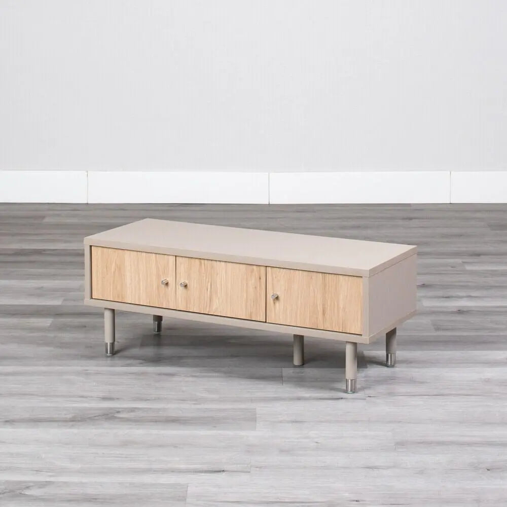 [幅90cm] ローボード テレビ台 脚付き 扉収納 配線穴付き ロータイプ AVボード おしゃれ 北欧風 リビング収納 リビンズ