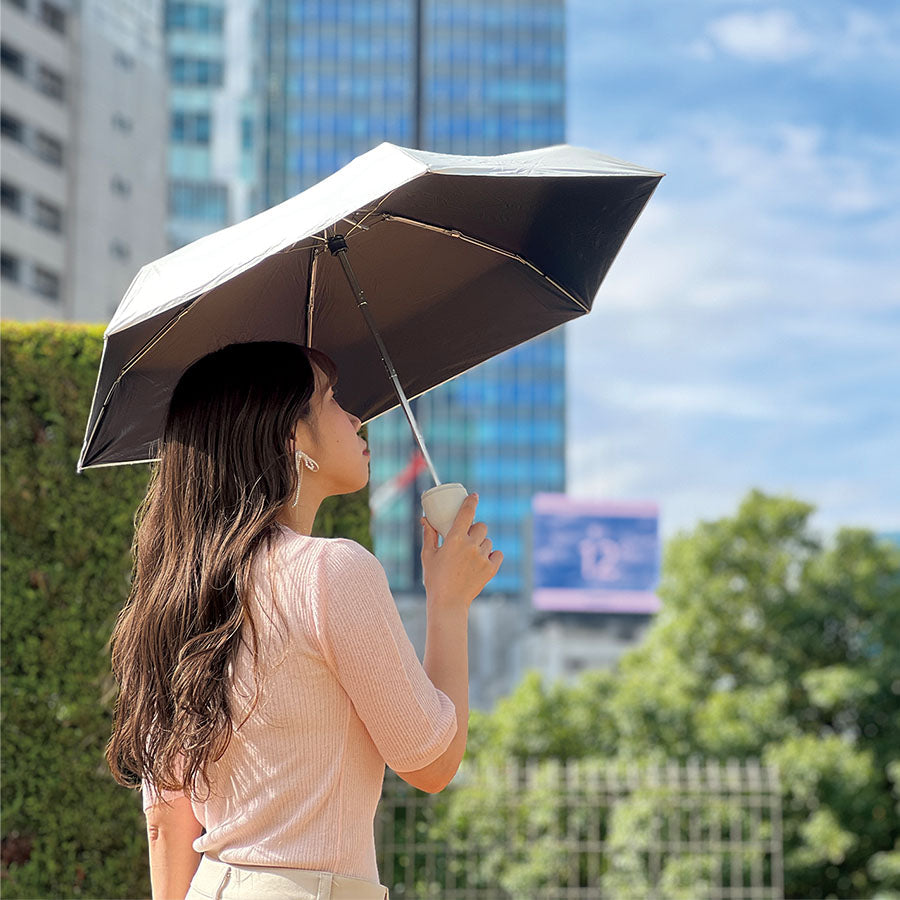 【送料無料】MOTTERU モッテル コンパクトボトル遮光アンブレラ UPF50+ 晴雨兼用 日傘 折りたたみ傘 軽量 UVカット100%