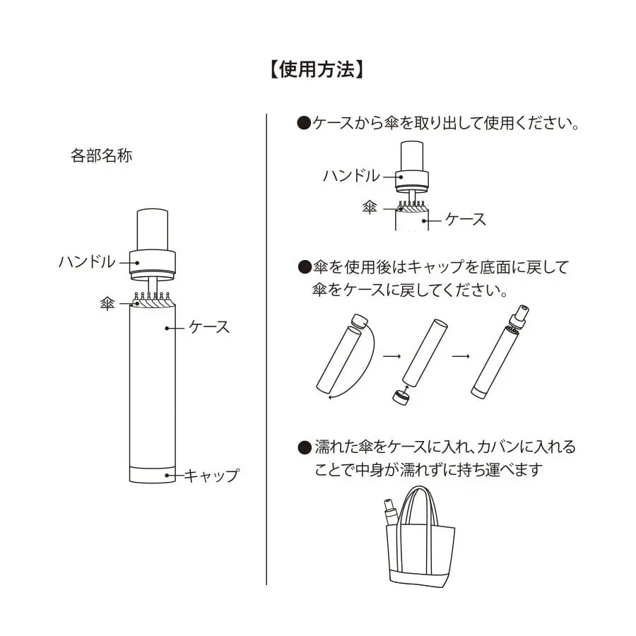 MOTTERU ITSUMOスリムボトル折りたたみ傘 LIGHT 折りたたみ傘 晴雨兼用 日傘 トレードワークス