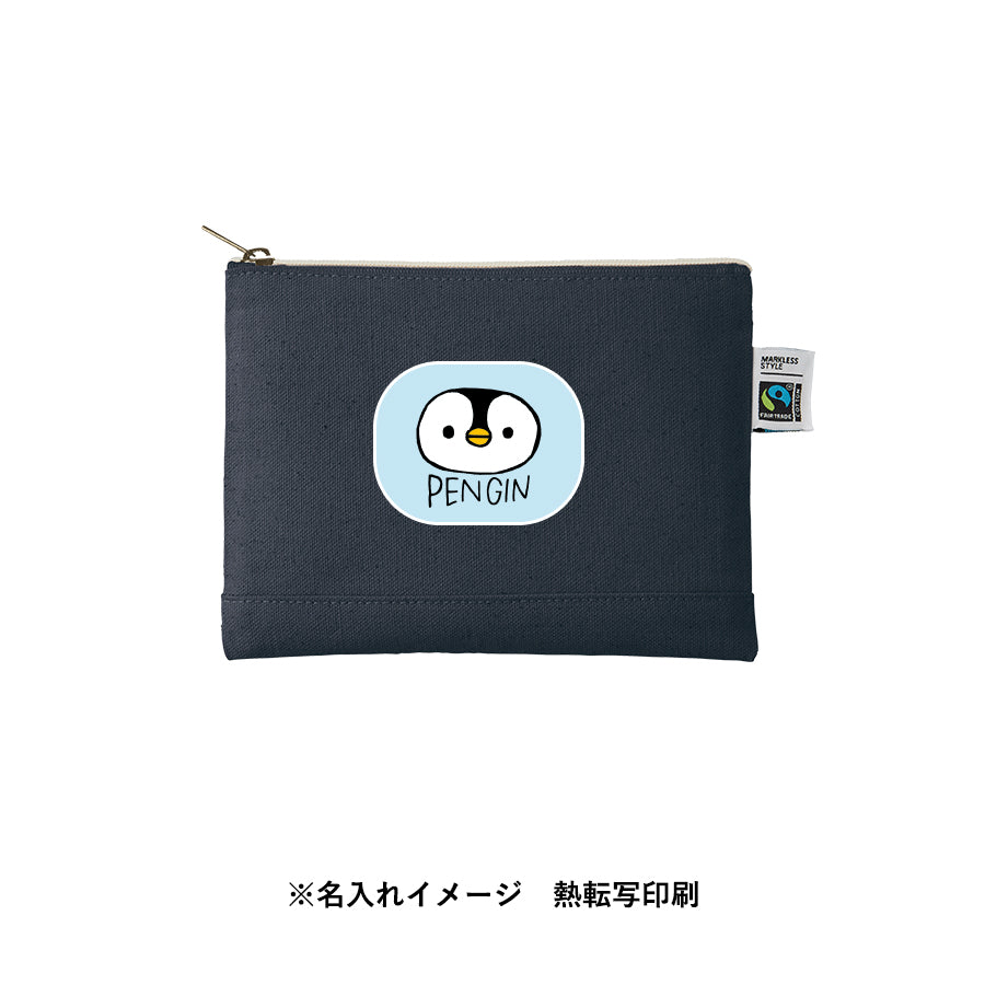 フェアトレードコットンキャンバスフラットポーチ（S）