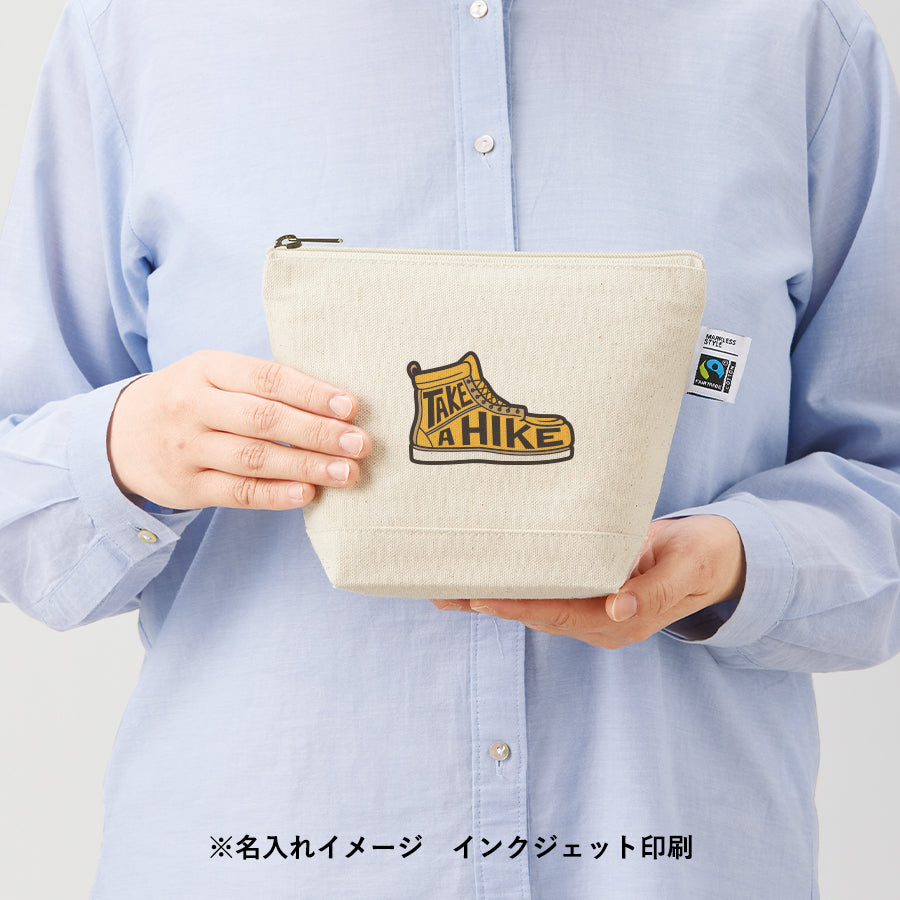 フェアトレードコットンキャンバスデイリーポーチ（S）　ナチュラル トレードワークス