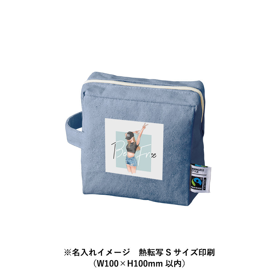 フェアトレードコットンキャンバスファスナーポーチ（S） トレードワークス