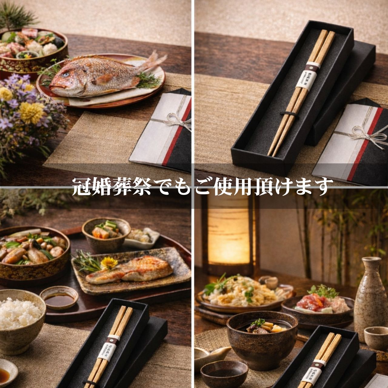 匠の箸 杉細角箸 24cm 5P  お箸 奈良県 吉野 箸 はし シンワ