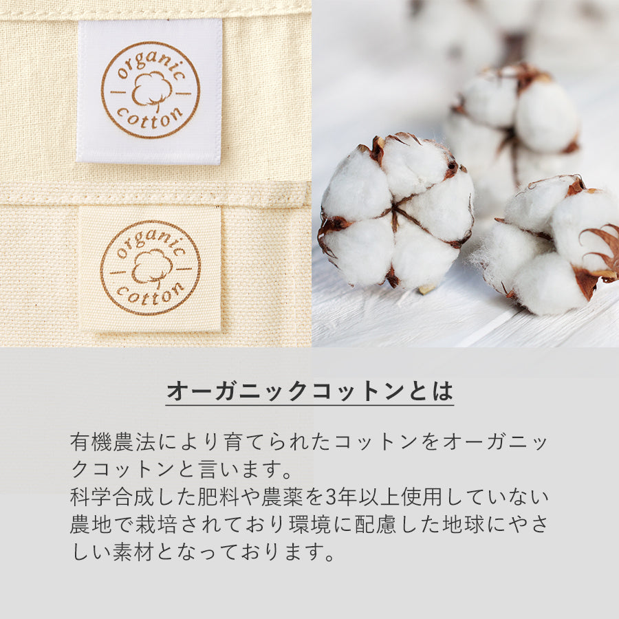 オーガニックコットンキャンバストート（L）内ポケット　ナチュラル