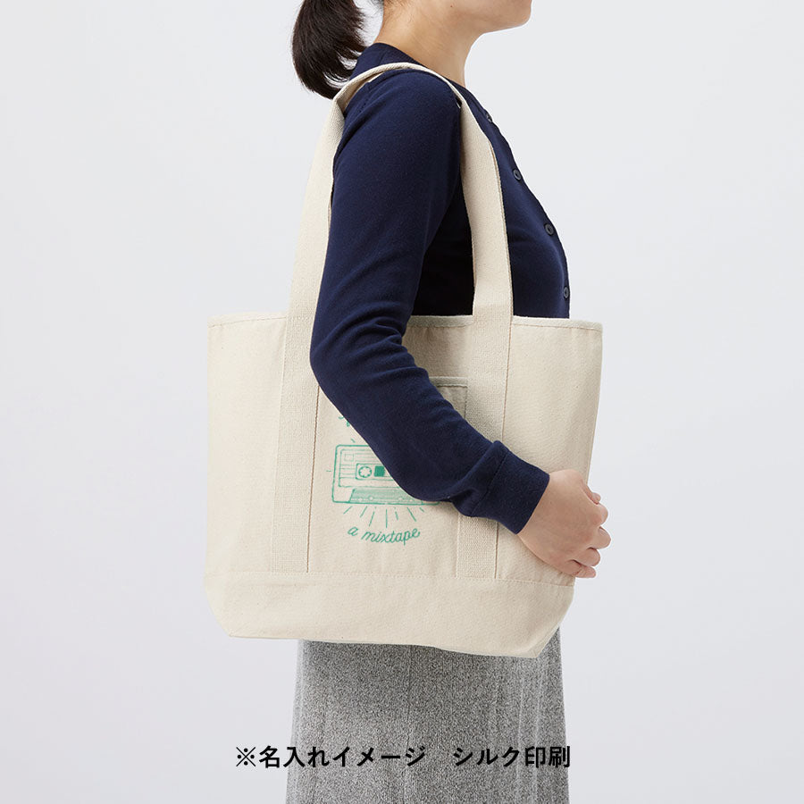 オーガニックコットンキャンバスライントート　ナチュラル