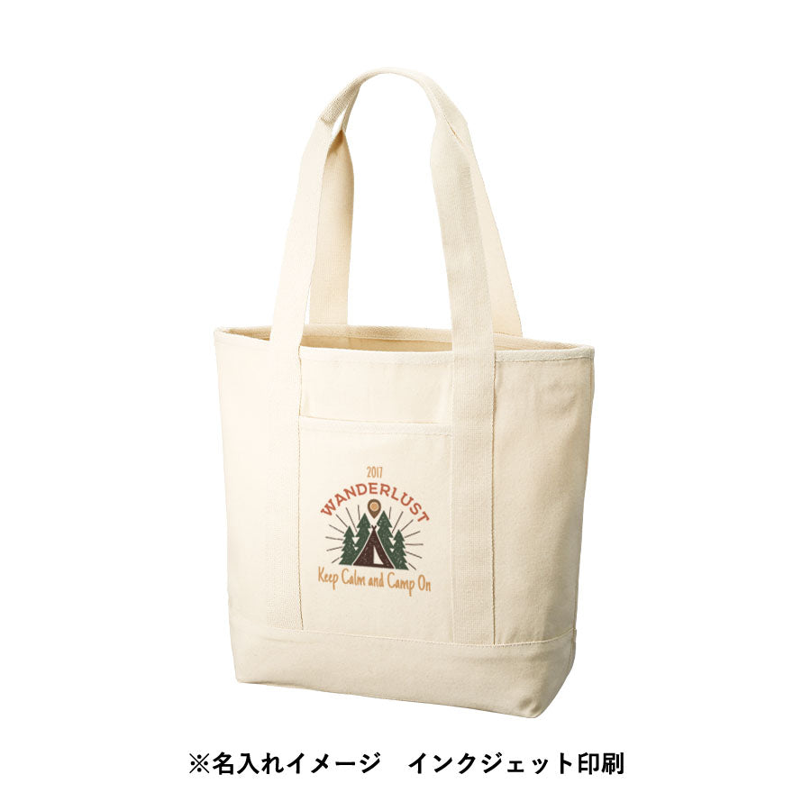 オーガニックコットンキャンバスライントート　ナチュラル