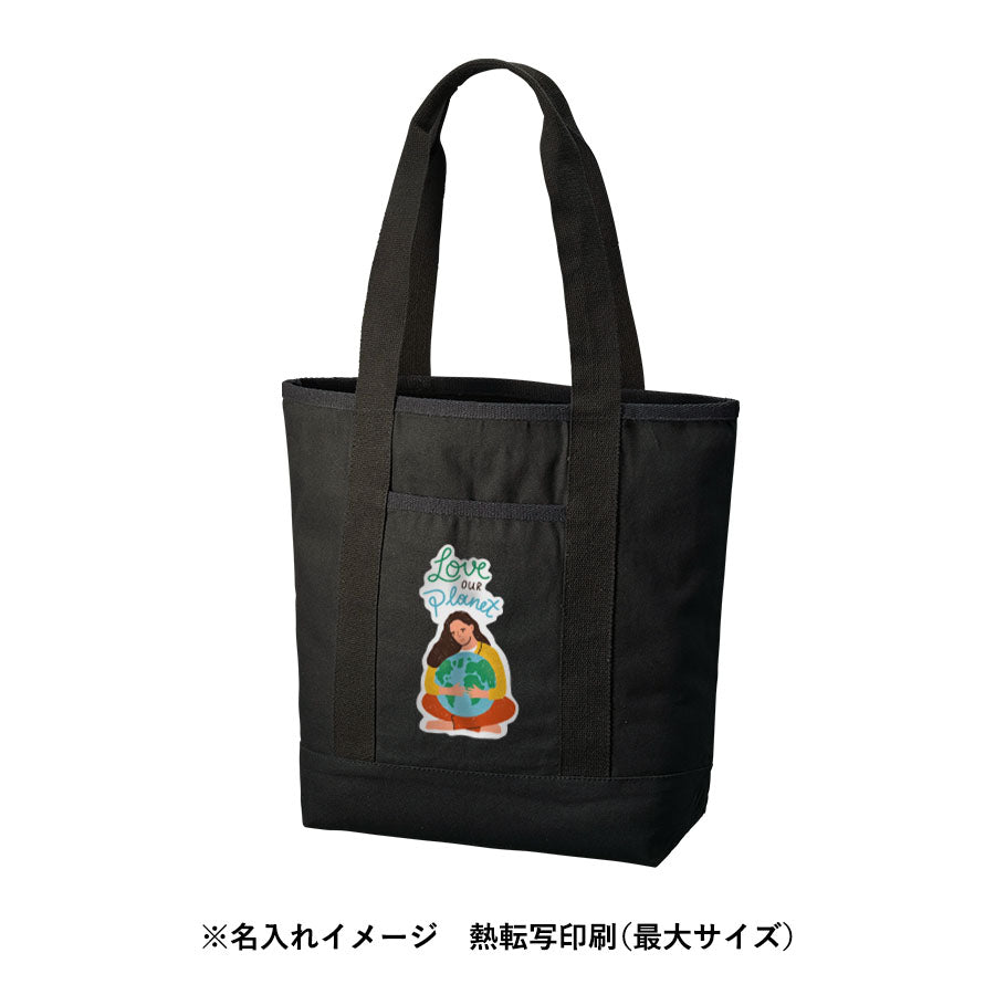 オーガニックコットンキャンバスライントート　ナイトブラック