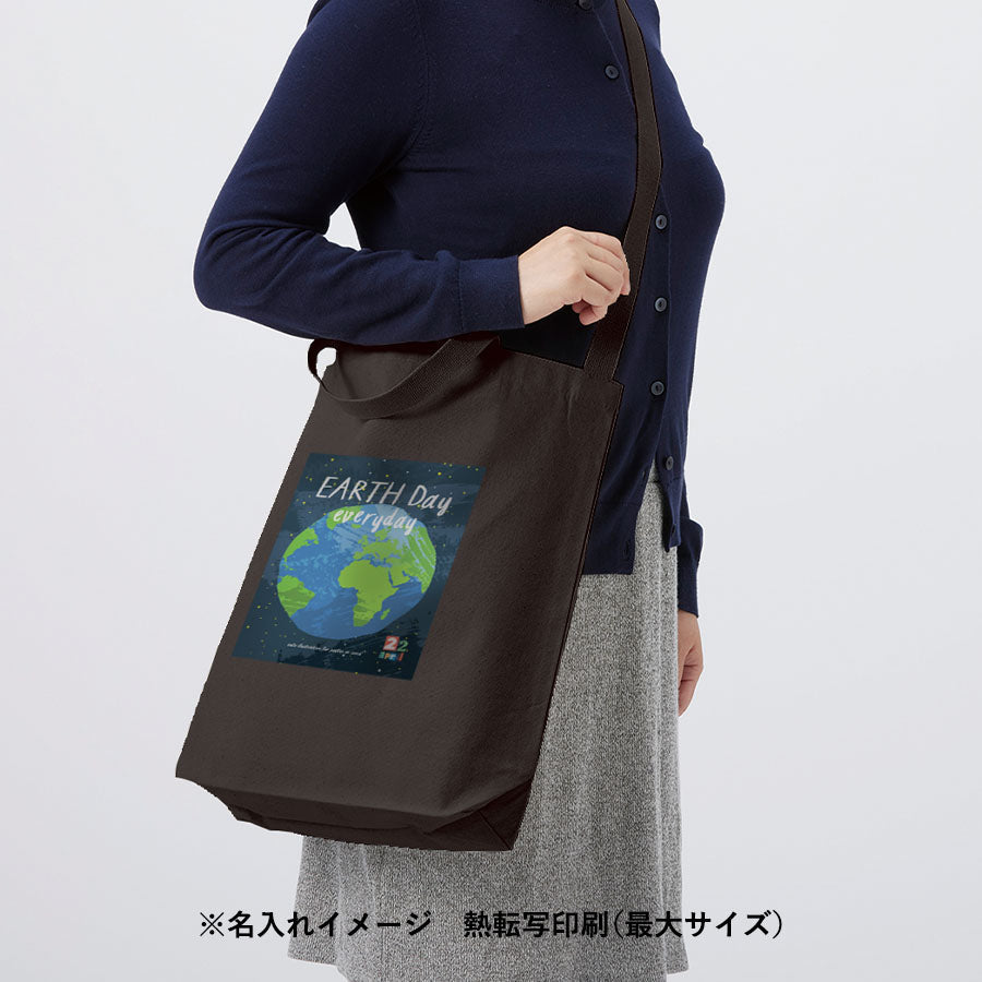 オーガニックコットンキャンバスWスタイルバッグ　ナイトブラック トレードワークス