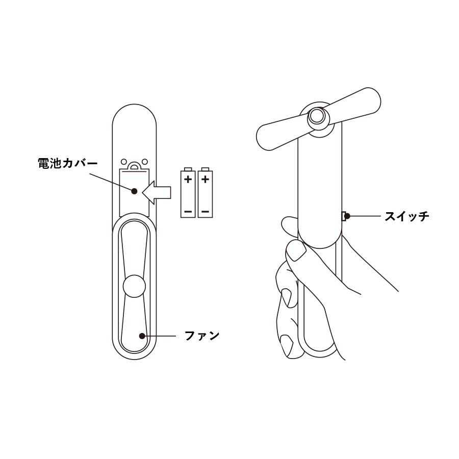 【アウトレット】コンパクトポータブルファン