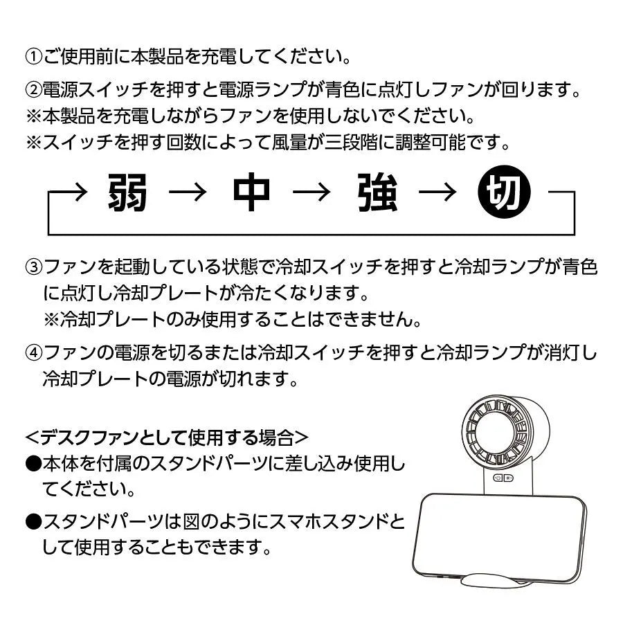 冷却プレートUSBハンディファン 小型扇風機 冷感グッズ 熱中症対策グッズ トレードワークス