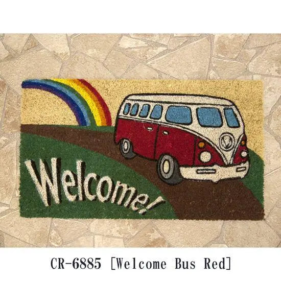 玄関マット レクト コイヤーマット ウェルカム バス Welcome BUS NOMACO
