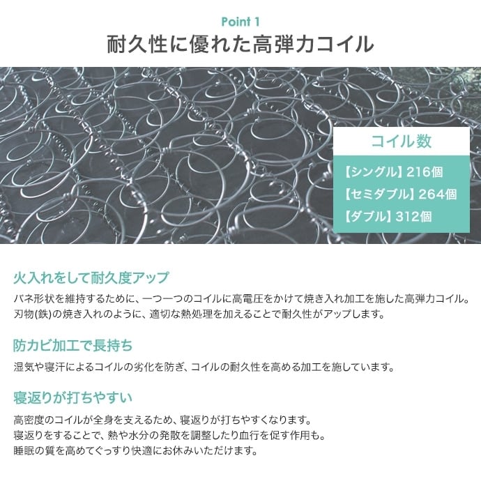[S] 収納付きベッド＋ボンネルコイルマットレスセット 2口コンセント付き エコロファニチャー