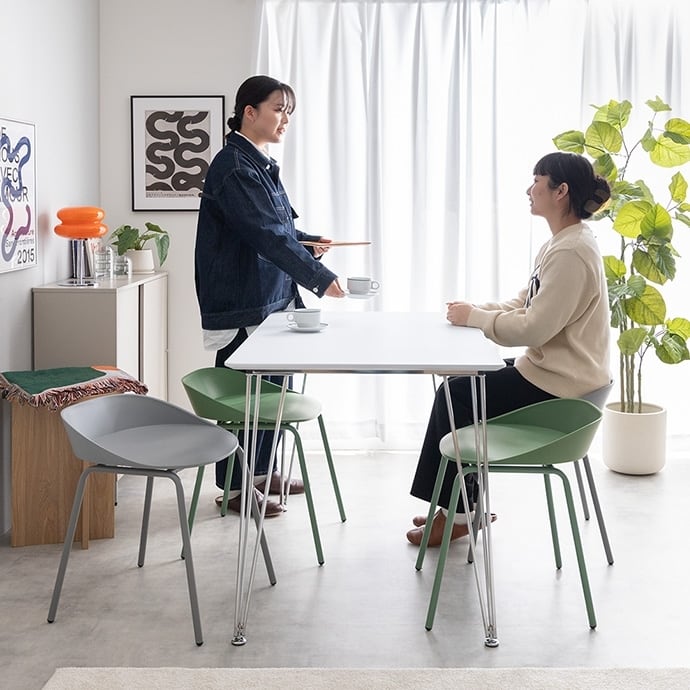 [2脚セット] ダイニングチェア デザインチェア モダンテイスト 全5色 エコロファニチャー