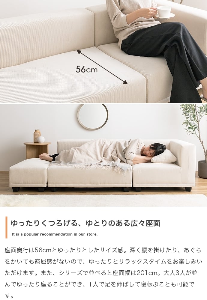 [単品] コーナーソファ 北欧テイスト 海外インテリア風 エコロファニチャー