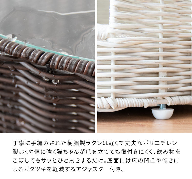 [幅40cm] 猫ちぐら Pienet ラタン キャットハウス 宮武製作所