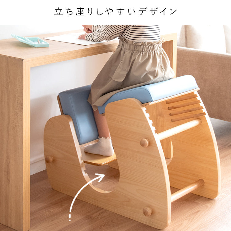 [幅48.5cm] プロポーションチェア 学習椅子 姿勢が良くなる 子供用 バランスチェア 北欧風 キャスター付き 宮武製作所