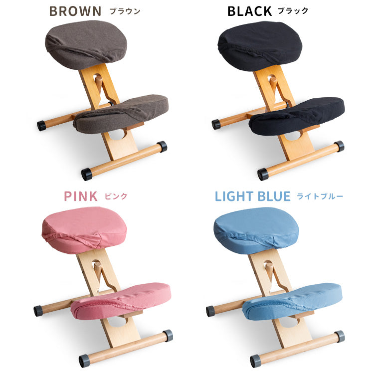 プロポーションチェアキッズ用替えカバー 座面と膝カバー2枚セット 本体別売り 日本製コットン 手洗い可能 完成品 宮武製作所