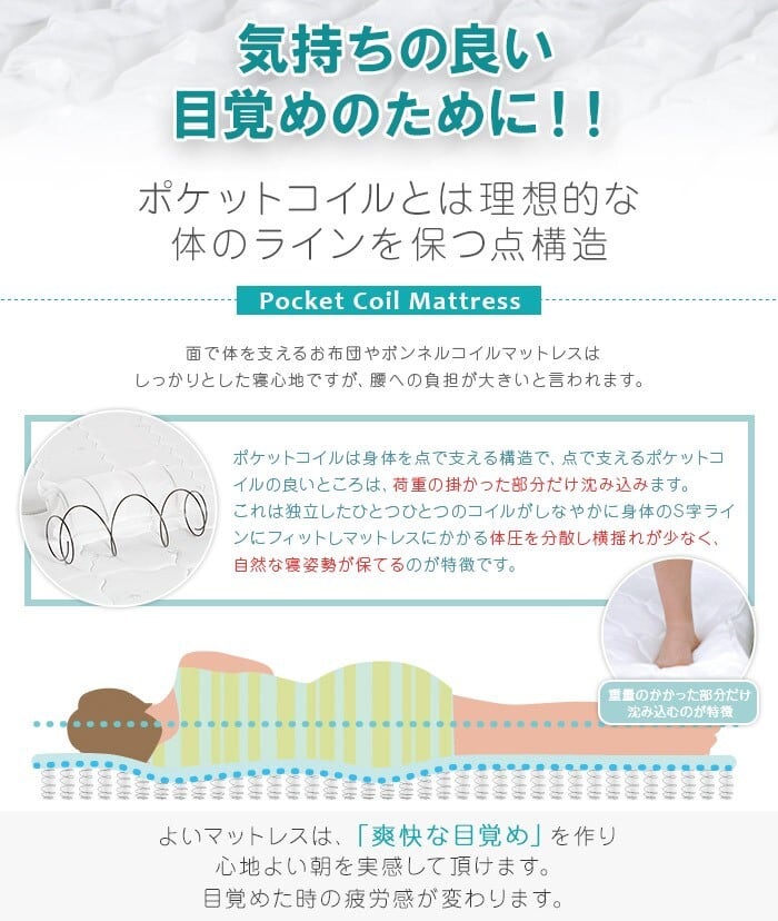 [D] 棚・コンセント付き収納ベッド マットレスセット ローベッド RUES ルース ナカバヤシ