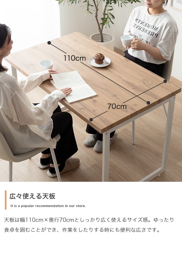 [3点セット] 木目調ダイニングテーブル+チェア2脚 ヴィンテージ風 エコロファニチャー