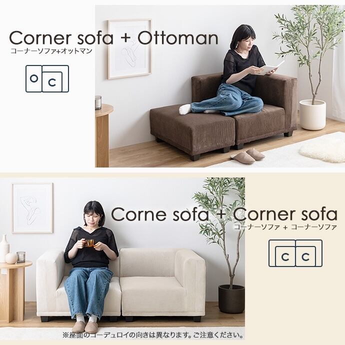 [単品] 2人掛けソファ 北欧テイスト 海外インテリア風 エコロファニチャー