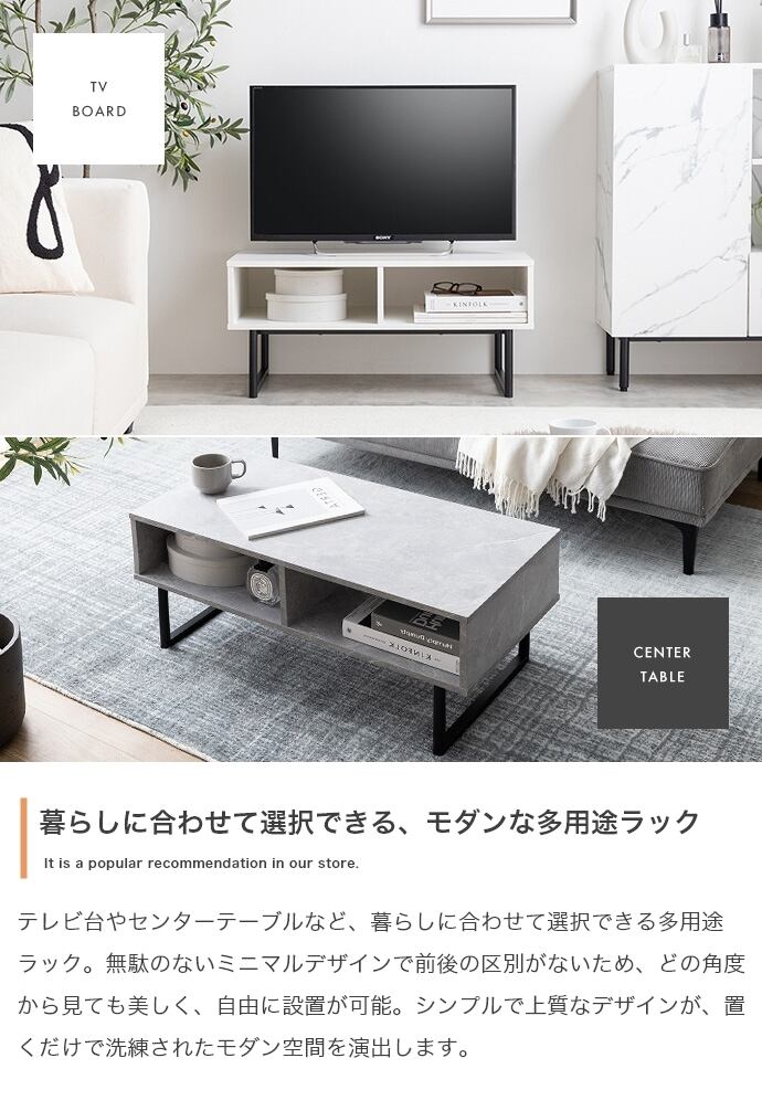 [幅80cm] 2wayラック テレビボード Zele エコロファニチャー