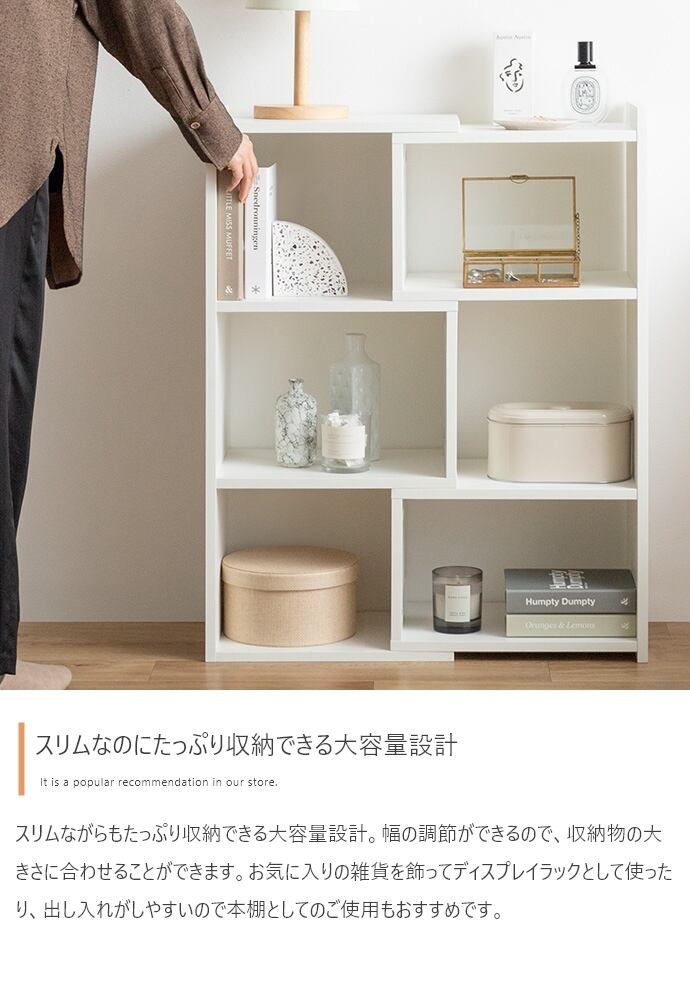 [幅40～75cm] 伸縮ラック ノイズレスデザイン エコロファニチャー