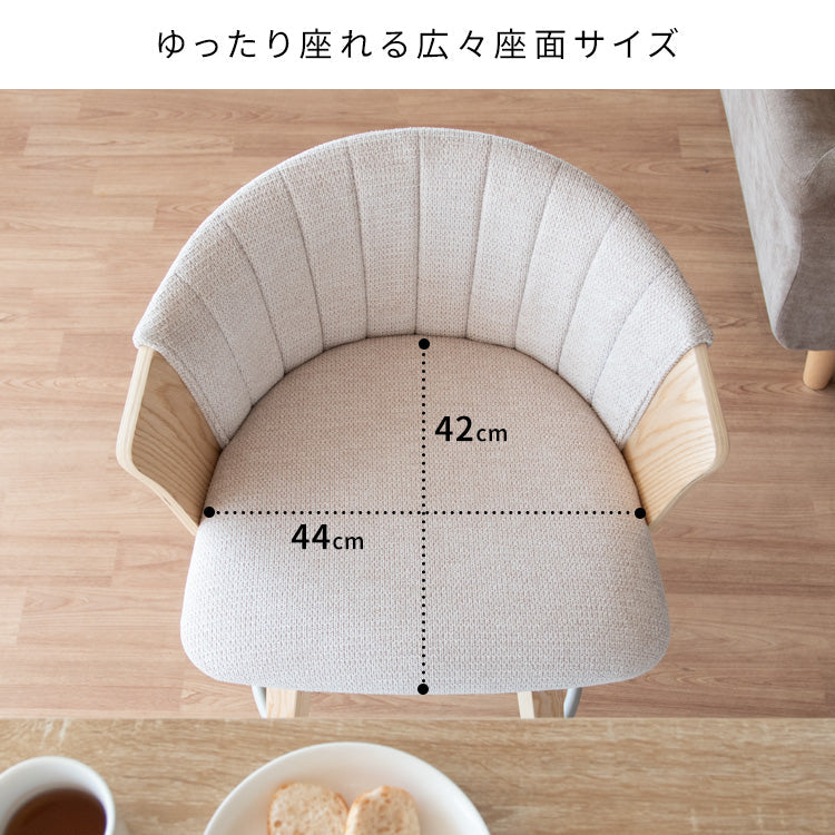 [座面高65cm] バーチェア Litas ファブリック ウレタン 天然木突板貼り合板 スチール 360度回転 宮武製作所