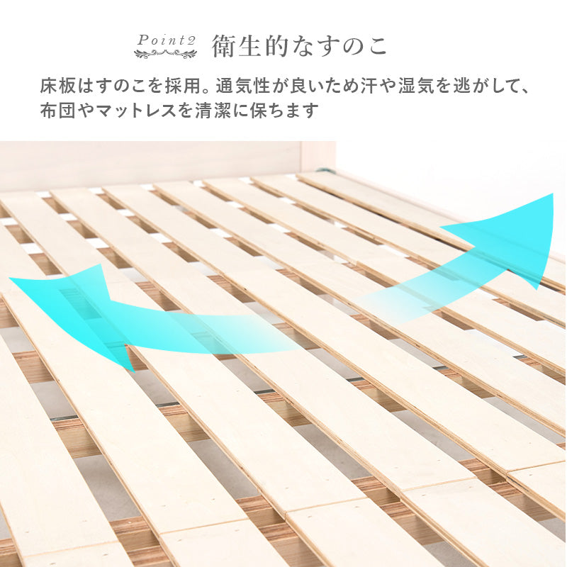 【ボンネルコイルマットレス付き】エレガント収納ベッド 姫系ベッド 引き出し付き シングル セミダブル ダブル ベッドフレーム アンティーク調