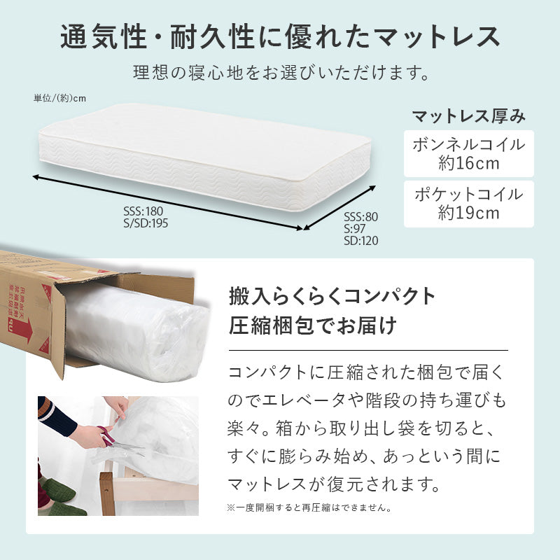 【ボンネルコイルマットレス付き】エレガント収納ベッド 姫系ベッド 引き出し付き シングル セミダブル ダブル ベッドフレーム アンティーク調