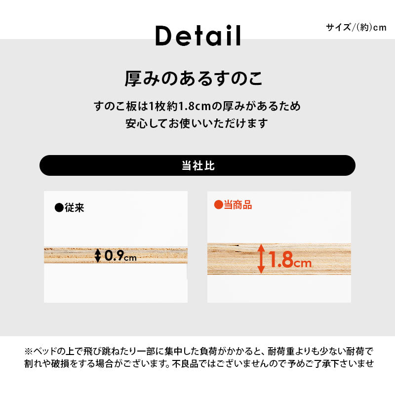 【工具不要】簡単組立 シングルベッド すのこベッド シンプル 木製ベッド 北欧 おしゃれ