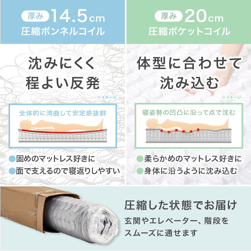 【大容量収納】高さ3段階調整 頑丈天然木すのこベッド シングルベッド マットレスセット