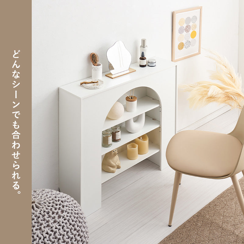 【マントルピース風】収納ラック コード穴付き ディスプレイシェルフ 韓国インテリア