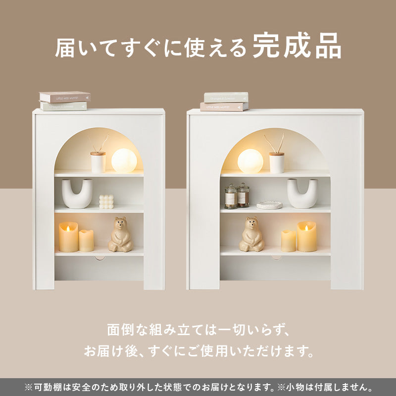【マントルピース風】収納ラック コード穴付き ディスプレイシェルフ 韓国インテリア