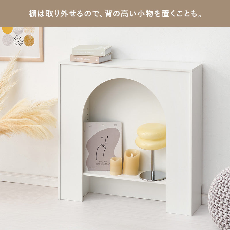 【マントルピース風】収納ラック コード穴付き ディスプレイシェルフ 韓国インテリア