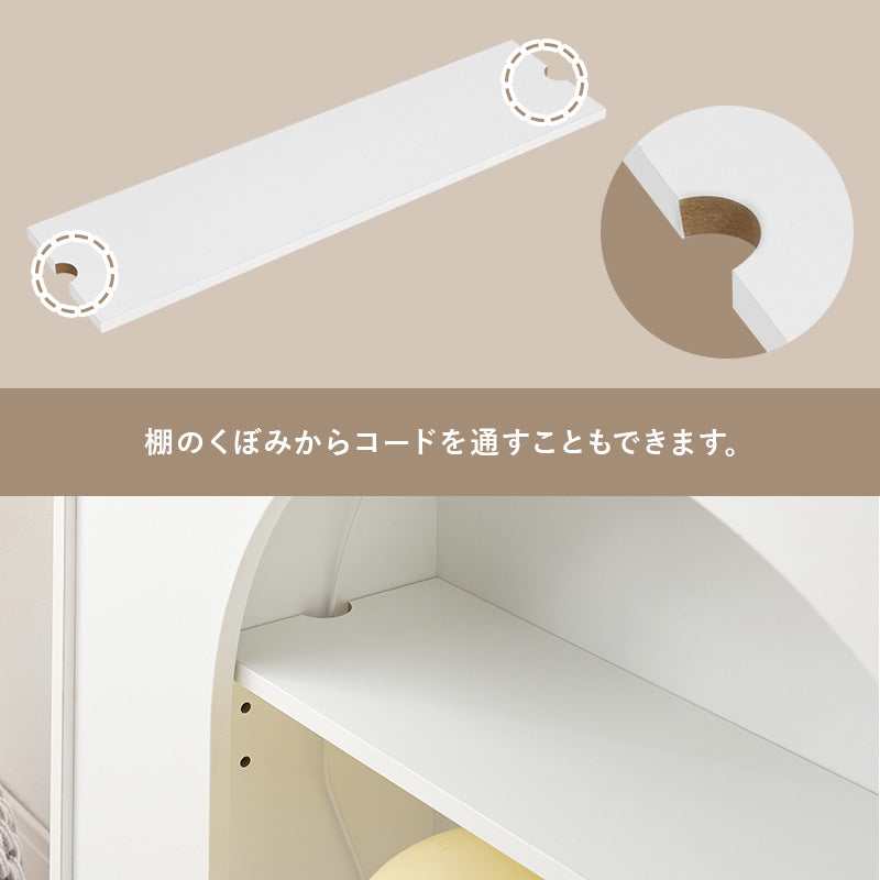 【マントルピース風】収納ラック コード穴付き ディスプレイシェルフ 韓国インテリア