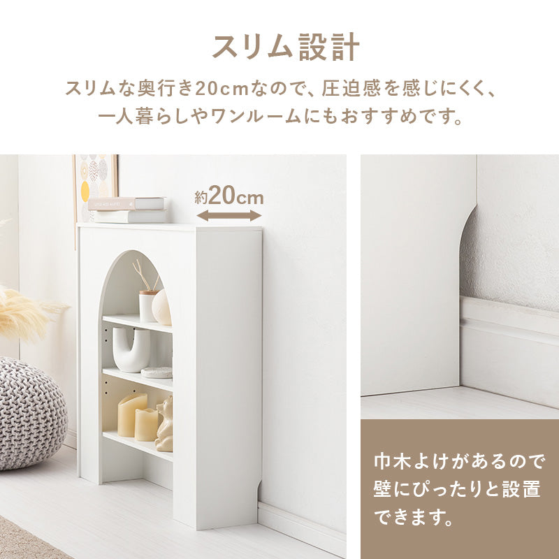【マントルピース風】収納ラック コード穴付き ディスプレイシェルフ 韓国インテリア