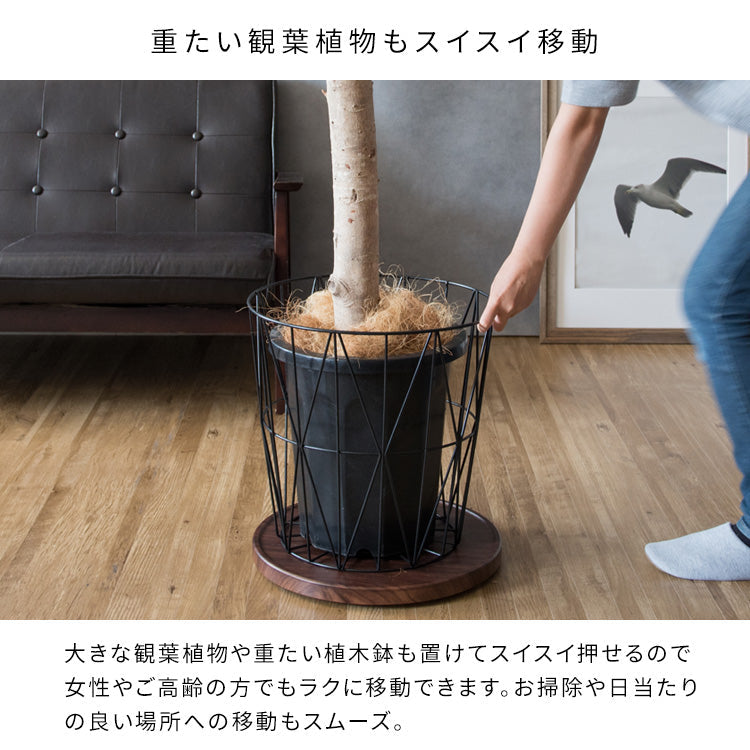 [幅40cm] キャスター付き プランタースタンド Treno 完成品 宮武製作所