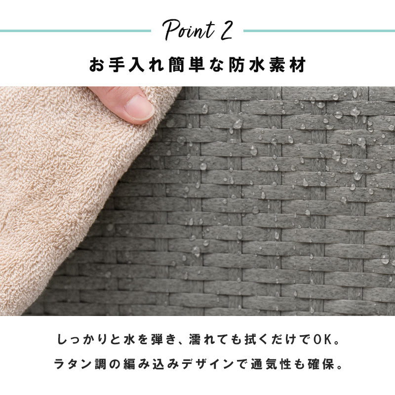 【通気性抜群】ランドリー収納チェスト スリムタイプ 引き出し収納