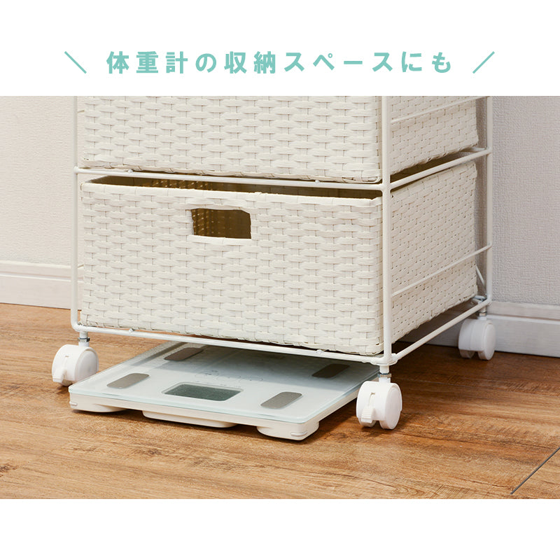 【通気性抜群】ランドリーラック 多段チェスト 水回り収納 スリム収納