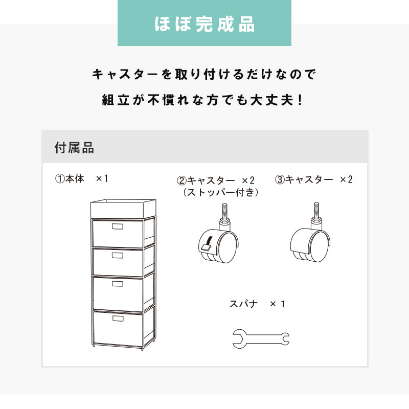 【通気性抜群】ランドリーラック 多段チェスト 水回り収納 スリム収納