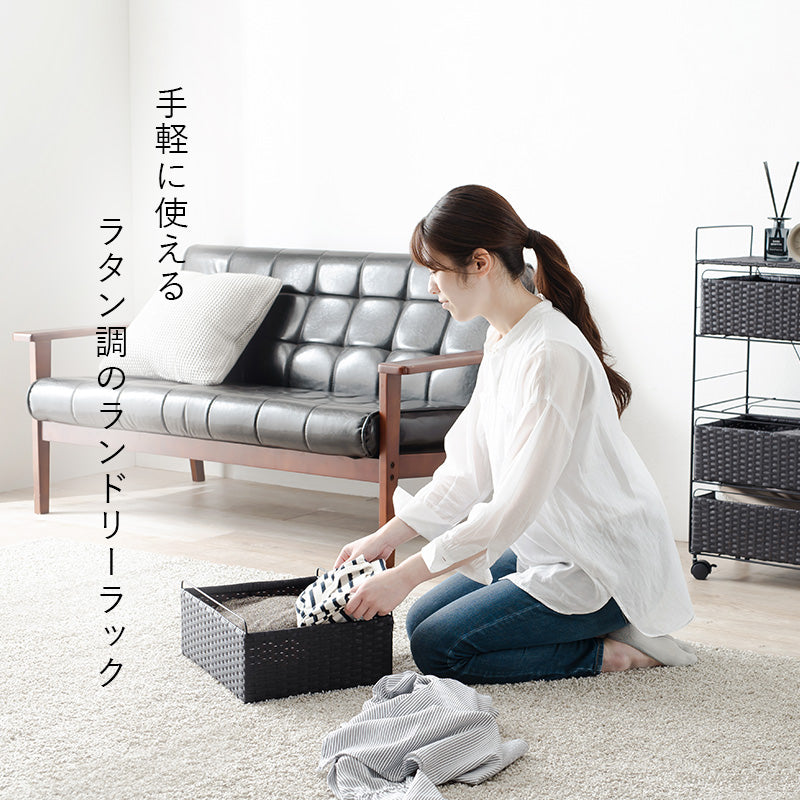 【取っ手付き引き出し】ランドリーチェスト 樹脂製 水回り収納 お手入れ簡単