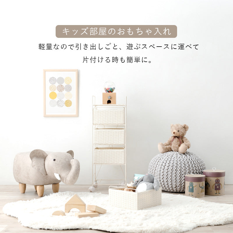 【取っ手付き引き出し】ランドリーチェスト 樹脂製 水回り収納 お手入れ簡単