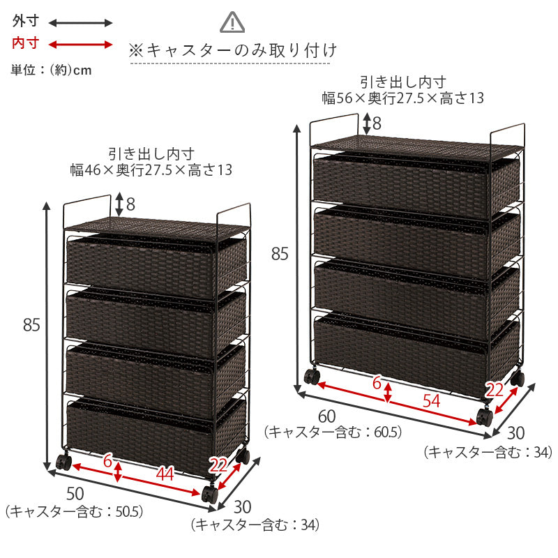 【取っ手付き引き出し】ランドリーチェスト 樹脂製 水回り収納 お手入れ簡単
