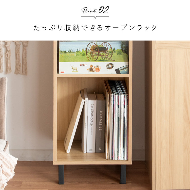 レコードラック Calmato ディスプレイラック アナログレコード LP盤レコード レコードスタンド マガジンラック オープンラック リビング収納 ホワイト ナチュラル ブラウン 北欧テイスト 宮武製作所