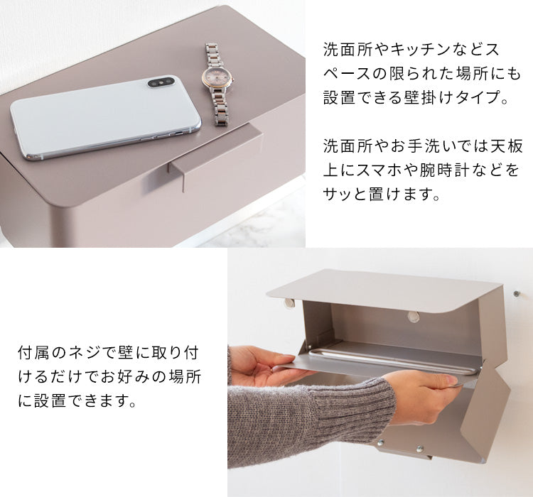 ペーパータオルホルダー TEER 壁掛け 収納 完成品 宮武製作所