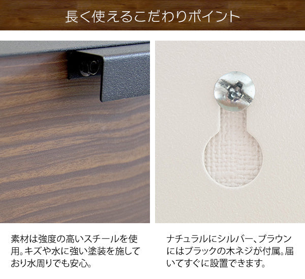 ペーパータオルホルダー TEER 壁掛け 木目柄 収納 完成品 宮武製作所