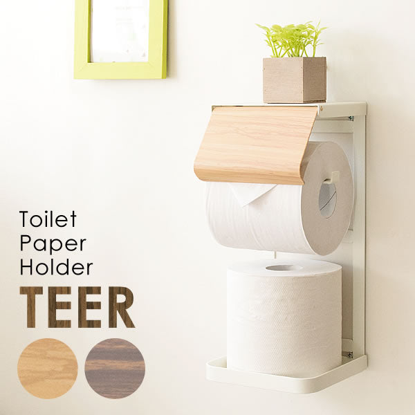 トイレットペーパーホルダー TEER 縦型 スチール 完成品 宮武製作所